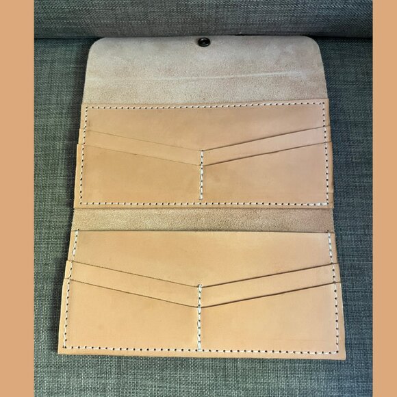 Pre-loved Go Forth Goods Marie wallet in natural veg tan - Picture 5 of 6